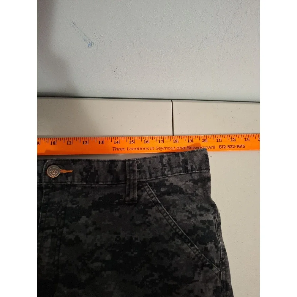 Ariat M4 Rebar Relaxed Fit Cargo Digital Camo Shirts Size 32
